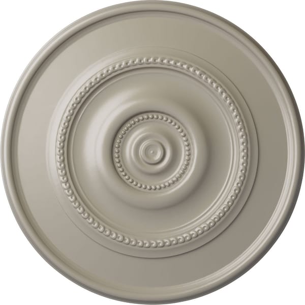 Ekena Millwork Dylar Ceiling Medallion (Fits Canopies up to 6 1/4"), Hand-Painted Pearl White, 30"OD x 2 1/4"P CM30DYPWS - main